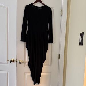 Norma Kamali Black Asymmetrical Dress